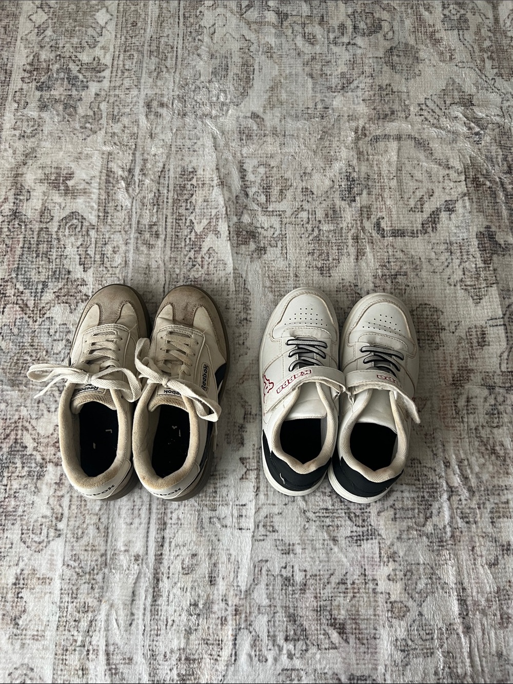 Boys Kids White and Beige Sneakers - Classic Casual Shoes